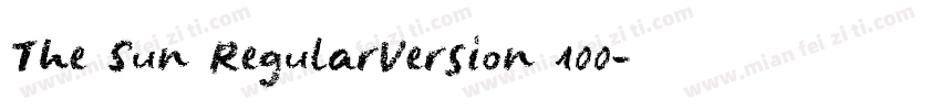 The Sun RegularVersion 100字体转换